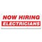 Signmission Now Hiring Electricians Banner Apply Inside Accepting Application Single Sided B-96-30235 - alternate 1